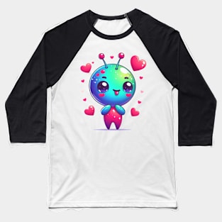 Very cute alien with hearts Baseball T-Shirt